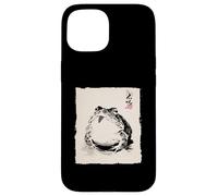 Japanese Frog Sumi-e Painting Zen Art Illustration Case for iPhone 15