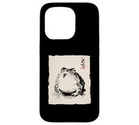 Japanese Frog Sumi-e Painting Zen Art Illustration Case for iPhone 15 Pro