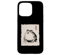 Japanese Frog Sumi-e Painting Zen Art Illustration Case for iPhone 15 Pro Max