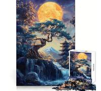 Japanese Fuji Bonsai Tree Pagoda Jigsaw Puzzles for Adults 1000 Piece Brain Agility Restful Game Happy Challenge Night Game (50x75cm)