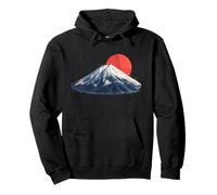 Japanese Fuji mountain origami style sakura cherry blossoms Pullover Hoodie