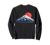 Japanese Fuji mountain origami style sakura cherry blossoms Sweatshirt