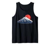 Japanese Fuji Mountain Origami Style Sakura Cherry Blossoms Tank Top