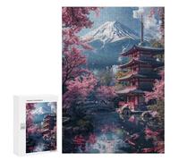 Japanese Fuji View - Decorative Jigsaw for Grown-Ups, 300 PCS, Winter Gift - for A Rewarding Weekend Challenge