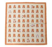 京都あさひ屋 Japanese Furoshiki Cute Handkerchief & Bento Kinchaku 50cm Cotton Fabric Wrapping Cloth Handmade In Kyoto Gifts Souvenir, Shiba Dog