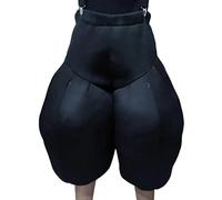 Japanese Fursuit Fursuit Curved-leg One-piece Padded Pants, Fursuit Animal Costume Padded Pants, Pseudo-full Elastic Pants, With Suspenders, Two-dimensional Comic Exhibition Cos(A,175cm(198lb))