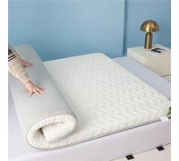 Japanese Futon Mattress 8cm Thick Portable Rollable Floor Bed Mat for Sofa Camping Bedroom White (110 x 190 cm) Space Saving Comfortable Lightweight