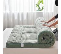 Japanese Futon Mattress Floor Mattress Folding Mattress,Tatami Mattress Portable Camping Pad,Easy to Store,Breathable Fabric for Couch Mattress (Green,90x200cm)