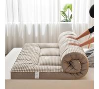 Japanese Futon Mattress Floor Mattress Folding Mattress,Tatami Mattress Portable Camping Pad,Easy to Store,Breathable Fabric for Couch Mattress (Coffee,90x200cm)
