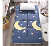 Japanese Futon Mattress Floor Sleeping Pad with Non-Slip Backing,Folding Roll Up Tatami Mattress Single/Twin/Queen/King Size for Camping (Black,90x200cm)