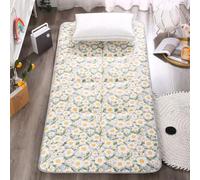 Japanese Futon Mattress Floor Sleeping Pad with Non-Slip Backing,Folding Roll Up Tatami Mattress Single/Twin/Queen/King Size for Camping (Beige,90x200cm)