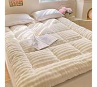 Japanese Futon Mattress, Foldable Mat Portable Dormitory Sleeping Pad, Thickened floor-standing roll-up, Suitable for camping, floor, single/double bed,002,200 * 220 * 10cm