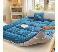 Japanese Futon Mattress - Thickened Warm Plush Foldable Floor Mattress Topper, Soft Quilted Roll Up Tatami Sleeping Pad for Student Dormitory Home Bedroom Camping (#4,90x190cm)