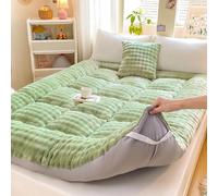 Japanese Futon Mattress - Thickened Warm Plush Foldable Floor Mattress Topper, Soft Quilted Roll Up Tatami Sleeping Pad for Student Dormitory Home Bedroom Camping (#5,90x190cm)