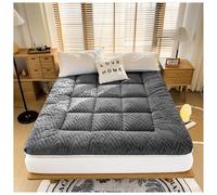 Japanese Futon tress Foldable & Soft for Double/Single Beds Portable RollUp Queen Size tress for Home & Travel (Gray 180x200cm)