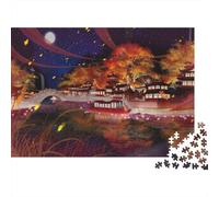 Japanese Garden 1000 Piece Jigsaw Puzzle Recyclable Paper Chinese Architecture Puzzle for Adults Fun Present & Activity for Home Great Gift Idea for Men 70x50cm/1000pcs