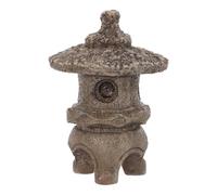 Japanese Garden Lantern Resin Miniature Ornament with Natural Stone Texture