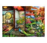 Japanese Garden Teahouse 1000 Piece Jigsaw Puzzles for Adults and Kids Age 12 Years Up - Japan