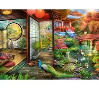 Japanese Garden Teahouse 2000 Piece Jigsaw Puzzles for Adults and Kids Age 12 Years Up70x10cm