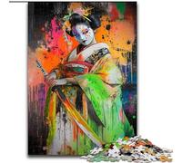 Japanese Geisha 1000 Piece Jigsaw Puzzles for Adults Gifts, Pattern Assembly Deal As Gifts for The Whole Family Suitable for And 14 (50x75cm)