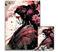 Japanese Geisha 1000 Piece Jigsaw Puzzles for Adults Wooden Jigsaw Puzzles Brain Teaser Game Interactive Family Game Suitable for Ages 14 1000 PCS(75x50cm)