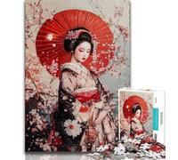 Japanese Geisha 1000 Piece Jigsaw Puzzles for Teenagers Gifts,Decompressing Intellectual Educational Toy Secret Santa Gifts 38x26cm