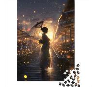 Japanese Geisha 1000 Pieces Wooden Jigsaw Puzzle Adults Fun Decoration Toy Intellectual Game Stress Relief Education Game Relaxation And Intelligence 1000pcs (75x50cm)