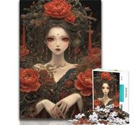 Japanese Geisha Anime 1000 Piece Jigsaw Puzzles,Challenging Game And Family Play Wall Decoration Unique Birthday And Xmas Gifts (75x50cm)