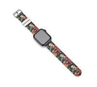 Japanese Geisha Ghost Mask Printed Watch Band Compatible with Apple Watch Silicone Watch Straps Replacement Straps