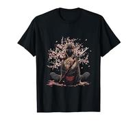 Japanese Geisha Sakura Cherry Blossom Japanese Samurai Girl T-Shirt
