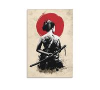 Japanese Geisha Samurai Art Painting Canvas Poster Wall Art Decor Print Picture Paintings for Living Room Bedroom Decoration