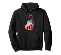 Japanese Geisha Samurai Mount Fuji Sakura Art Pullover Hoodie