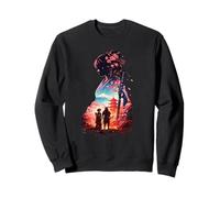 Japanese Geisha Samurai Mount Fuji Sakura Art Sweatshirt