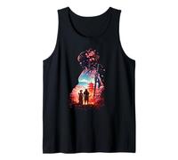 Japanese Geisha Samurai Mount Fuji Sakura Art Tank Top