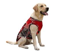 Japanese Geisha Under The Blood Moon Dog Clothes Sleeveless Pet Vest Cute Costume Coat Tee Jacket for Large Dogs