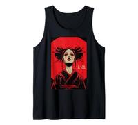 Japanese Geisha Woman Crying Blood Art Women Girls Kids Men Tank Top