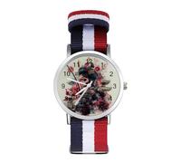 Japanese Geisha Woman Warrior Quartz Watches Arabic Numerals Wrist Watch with Adjustable Strap for Men Women