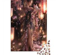 Japanese Geisha Wooden Jigsaw Puzzles for Adults Fun 1000 Pieces Education Game Stress Relief Toy Home Decoration Toy Intellectual Game Relaxation And Intelligence 1000pcs (75x50cm)