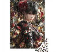 Japanese Geisha Wooden Jigsaw Puzzles for Adults Fun 1000 Pieces Education Game Stress Relief Toy Toy Intellectual Game Home Decoration Premium & Durable 1000pcs (75x50cm)