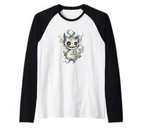 Japanese Ghost Costume for Yokai Lovers Raglan Baseball Tee