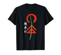 Japanese Ghost Samurai Warrior Sword Vintage Woodblock Art T-Shirt