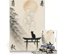 Japanese Ghosts Jigsaw 1000 Pieces for Teenagers Brain Exercise Clean Connection Real Challenge Unique Gift (38x26cm)