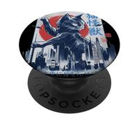 Japanese Giant Cat Monster Catzilla Attack - Ink Brush Art PopSockets Adhesive PopGrip