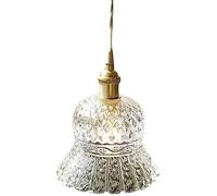 Japanese- Glass Pendant Light Dining Room Mini Chandelier Brass Lamp Base E27 Single Head Ceiling Hanging Lamp Adjustable Rope Kitchen Island Princess Room Chandelier