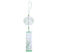 Japanese Glass Wind Chimes Feng Shui Wind Bell Romantic Floral Wind Chime Car Hanging Ornament for Wedding Decoration