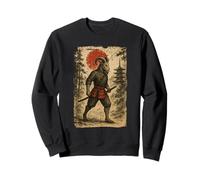 Japanese Goat Samurai Warrior Vintage Graphic Ukiyo-e Art Sweatshirt