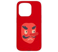 Japanese Goblin Red Mask Costume Case for iPhone 15 Pro