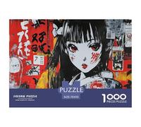 Japanese Graffiti 1000 Pieces Portable Jigsaw Puzzle Age 3+ Cool Collage Effect, Fun Details, Educational, Challenging 70x50cm/1000pcs