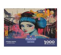 Japanese Graffiti 1000 Pieces Premium Jigsaw for Adults Quirky, Abstract Design, Home Decoration, Educational, Challenging Puzzle Games 70x50cm/1000pcs