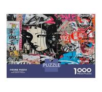 Japanese Graffiti 1000pc Jigsaw Featuring Unique Shapes Favourites Jigsaw Street Graffiti As Anti-stress Puzzles for Digital Detox Activities And Retirement Gifts 70x50cm/1000pcs